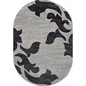 Ковёр овальный Platinum t620, размер 150x300 см, цвет gray-black
