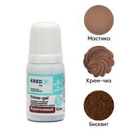 Краситель пищевой Kreda Bio Prime-gel, водорастворимый, коричневый, 10 мл