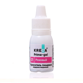 Краситель пищевой Kreda Bio Prime-gel, водорастворимый розовый, 10 мл