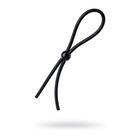 Toyfa a-toys penis lasso, with one bead, silicone, color black, 19.5 cm