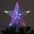 Фигура "Звезда белая ёлочная" 16Х16 см, пластик, 10 LED, 2 м провод, МУЛЬТИ, 240 В - фото 10598671