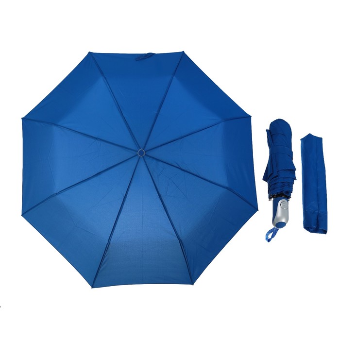 Зонт автоматический &quot;Однотонный&quot;, R=50см, цвет синий