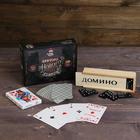 Gift set 2 in 1 "Cool New year" (dominoes, cards)