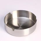 Stainless steel ashtray, 12x3 cm