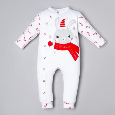 Jumpsuit Baby I "Winter party", height 68-74 cm, white
