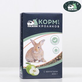 Корм "Пижон" для кроликов, с фруктами, 400 г (2 шт)