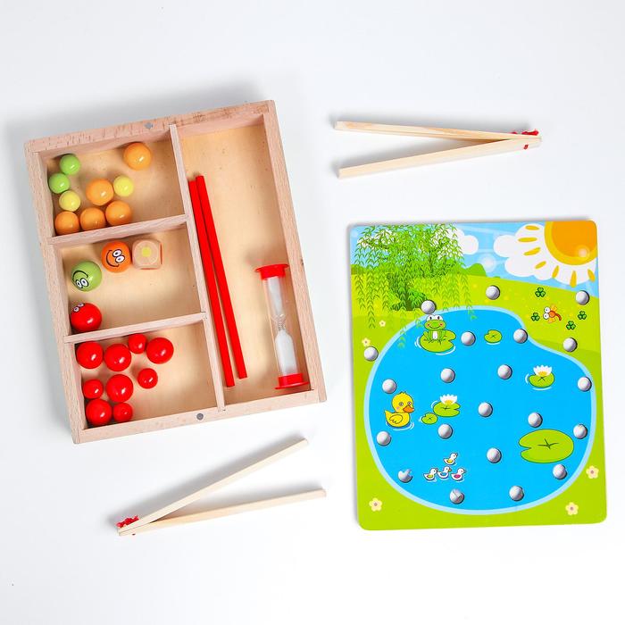 Детский развивающий набор «Разложи шарики» 22 × 18 × 5 см