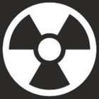 Наклейка БЛИКЕР термо плоттер Знак радиации, 50х50 мм, цвет серебро, Skyway, Л1839 - фото 6961123
