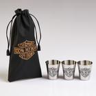 Set of glasses "Strong, 100% man, strong" in a bag, 3 PCs. × 30 ml