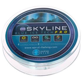Леска зимняя Sprut SKYLINE Fluorocarbon Composition IceTech PRO 0,165 мм, 4,95 кг, 50 м, цвет голубой