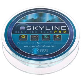 Леска зимняя Sprut SKYLINE Fluorocarbon Composition IceTech PRO 0,105 мм, 2,15 кг, 50 м, цвет голубой