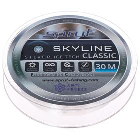 Леска зимняя Sprut SKYLINE CLASSIC Fluorocarbon Composition IceTech 0,105 мм, 1,95 кг, цвет серебристый