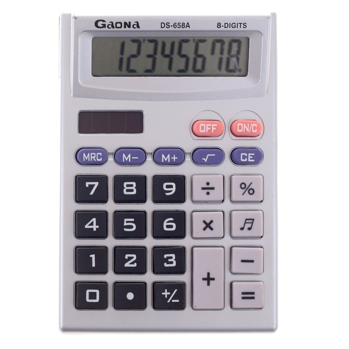 Калькулятор настольный 08-разрядный PS-269A двойное питание