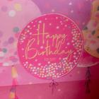 Пакет крафтовый с пластиковым окном «Happy Birthday», 24 х 20 х 11см 4766892