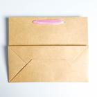 Пакет крафтовый с пластиковым окном «Happy Birthday», 24 х 20 х 11см 4766892