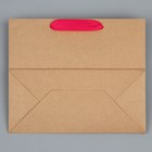 Пакет крафтовый с пластиковым окном «Фламинго», 24 х 20 х 11см 4766894