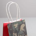 Пакет подарочный крафт «Настоящий мужчина», 12 × 21 × 9 см 5134135