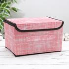 Storage box with lid 26x20, 5x16 cm "Ronda" color pink