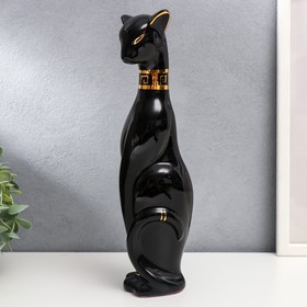 Сувенир керамика "Кошка египетская, чёрная" 28х8х6 см
