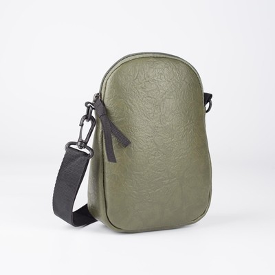Women's Solo bag, 14*6*19, otd zipper, belt length, green