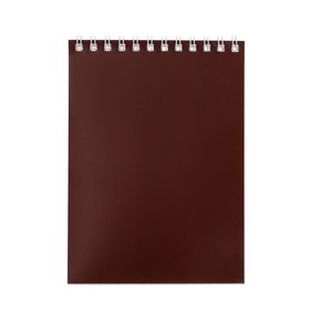 Блокнот А6, 40 листов на гребне "Корпоративный" коричневый, ВД-лак