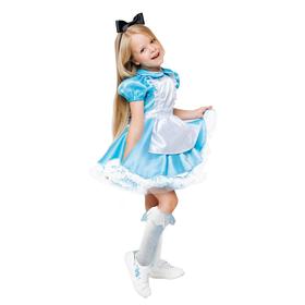 Карнавальный костюм «Алиса в стране чудес»,  платье, ободок, р.30, рост 116 см