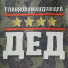 Шапка для бани принт"Главнокомандующий ДЕД", войлок - фото 799171906