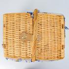 Корзина плетеная, 43х32х21/37, лоза, ткань - фото 9117690