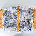 Корзина плетеная, 43х32х21/37, лоза, ткань - фото 9117692