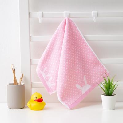 Towel Terry Crumb I "Bunny" 25*50 cm, color. pink, 100% cotton, 400 gr / m2