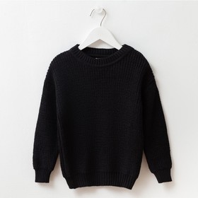 Джемпер детский MINAKU: Casual Collection KIDS, цвет черный, рост 128