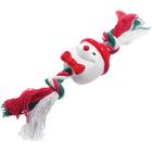 Игрушка Triol New Year "Снеговик с веревкой" для собак, винил, 5,5/22 см - фото 6146794