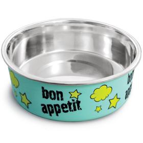Миска металлическая Triol "Bon Appetit" на резинке, 150 мл, микс