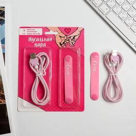 Set of wire holder+USB cable Android, "Perfect pair", 12 x 19 cm