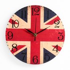Часы настенные "Британский флаг", плавный ход, 23.5 х 23.5 см - фото 2102525