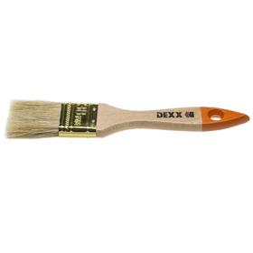 Кисть флейцевая DEXX 0100-038_z02, деревянная ручка, натуральная щетина, 38 мм