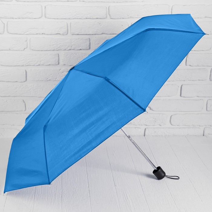 Зонт механический &quot;Однотонный&quot;, R=48см, цвет синий