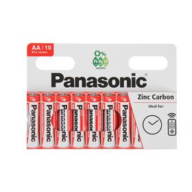{{photo.Alt || photo.Description || 'Батарейка солевая Panasonic Zinc Carbon, AA, R6-10BL, 1.5В, блистер, 10 шт.'}}