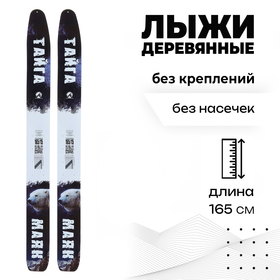 Лыжи деревянные «Тайга», 165 см, цвета МИКС