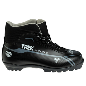 Ботинки лыжные TREK Sportiks NNN ИК, цвет чёрный, лого серый, размер 45