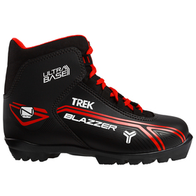 Ботинки лыжные TREK Blazzer NNN ИК, цвет чёрный, лого красный, размер 38