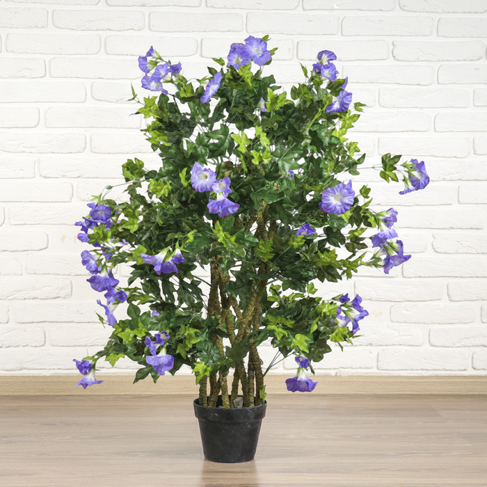 Дерево искусственное "Ипомея цветы голубые" 110 см - фото 937020