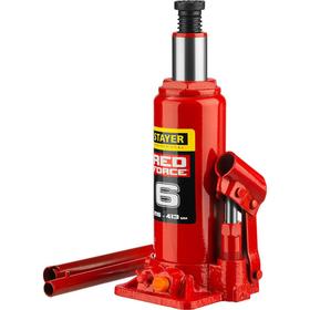 Домкрат бутылочный гидравлический STAYER RED FORCE 43160-6_z01, 216-413 мм, 6 т 5532926