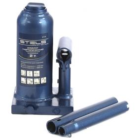 Домкрат гидравлический бутылочный Stels 51115, телескопический, подъем 170–380 мм, 2 т