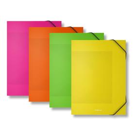 Folder with elastic bands A4 30mm ErichKrause Diagonal Neon mix 50385