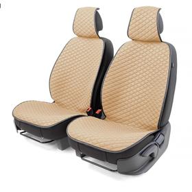 Накидки на передние сиденья Car Performance, 2 шт, fiberflax (лен), ромб, бежевый 5205888