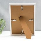 Фоторамка пластик формат А4 "Белая с сиренью" 32,7х23,7 см - фото 797372918