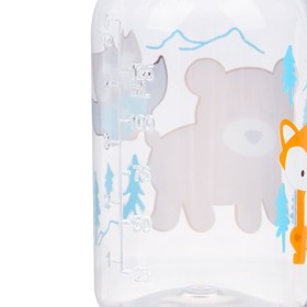 Feeding bottle 3 in 1 "Funny animals", included spoon, and spout feeding Cup, 150ml, from 0 months., MIX color