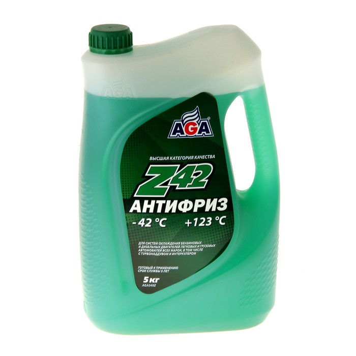 Антифриз готовый AGA -42С/+123С зелёный, 5 л