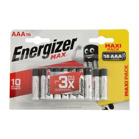 {{photo.Alt || photo.Description || 'Батарейка алкалиновая Energizer Max, AAA, LR03-16BL, 1.5В, блистер, 16 шт.'}}